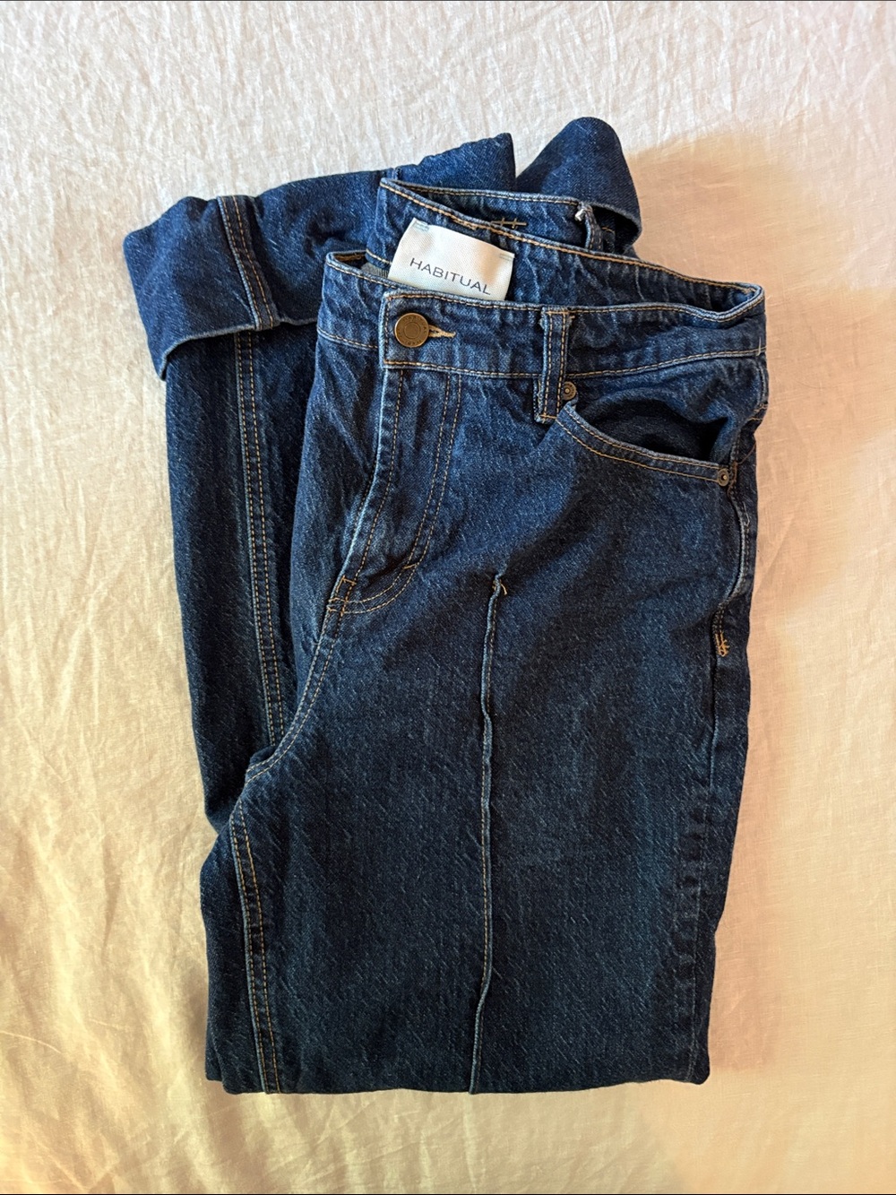 Habitual Dark Wash High-Rise Cuffed Jeans